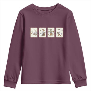 Silly Goose Builder Youth Sweatshirt Funny Woodworker Dad Gift TS12 Maroon Print Your Wear