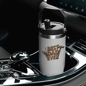 Funny Woodworking Dad Gift Flip Straw Tumbler Best Dad Ever TS12 Print Your Wear