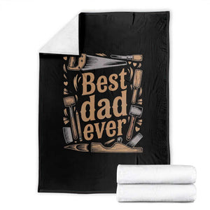 Woodworking Fathers Day Gift Throw Blanket Best Dad Ever