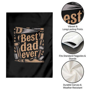 Woodworking Fathers Day Gift Garden Flag Best Dad Ever