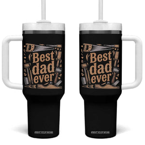 Woodworking Fathers Day Gift Tumbler With Handle Best Dad Ever
