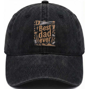 Woodworking Fathers Day Gift Washed Cotton Baseball Cap Best Dad Ever
