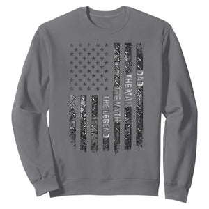 Dad The Man The Myth The Legend Sweatshirt Proud American Welder Gift TS12 Charcoal Print Your Wear