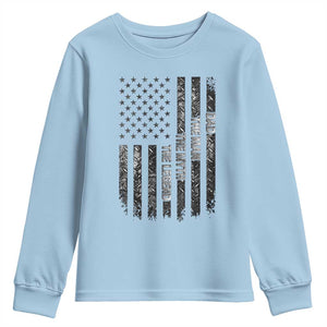 Dad The Man The Myth The Legend Youth Sweatshirt Proud American Welder Gift TS12 Light Blue Print Your Wear