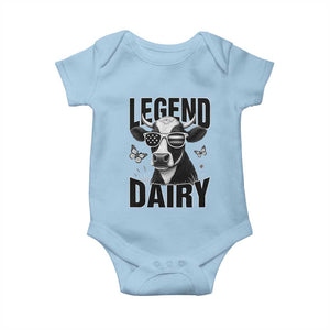 Legend Dairy Baby Onesie Funny Farmer Milk Joke Cow TS12 Light Blue Print Your Wear