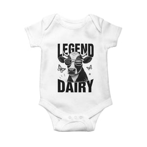 Legend Dairy Baby Onesie Funny Farmer Milk Joke Cow TS12 White Print Your Wear