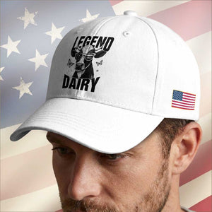 Legend Dairy Baseball Cap Funny Farmer Milk Joke Cow TS12 Print Your Wear