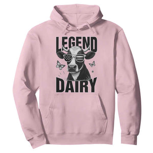 Legend Dairy Hoodie Funny Farmer Milk Joke Cow TS12 Light Pink Print Your Wear
