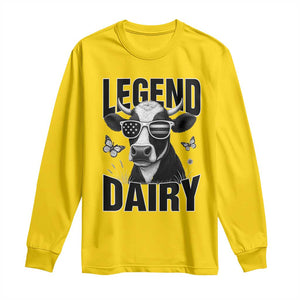 Legend Dairy Long Sleeve Shirt Funny Farmer Milk Joke Cow TS12 Daisy Print Your Wear