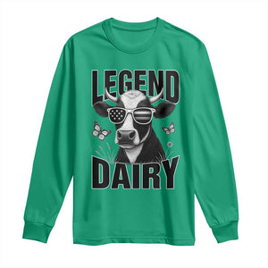 Legend Dairy Long Sleeve Shirt Funny Farmer Milk Joke Cow TS12 Irish Green Print Your Wear