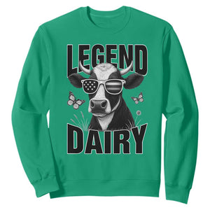 Legend Dairy Sweatshirt Funny Farmer Milk Joke Cow TS12 Irish Green Print Your Wear