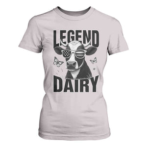 Legend Dairy T Shirt For Women Funny Farmer Milk Joke Cow TS12 Ice Gray Print Your Wear