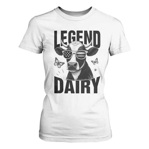 Legend Dairy T Shirt For Women Funny Farmer Milk Joke Cow TS12 White Print Your Wear