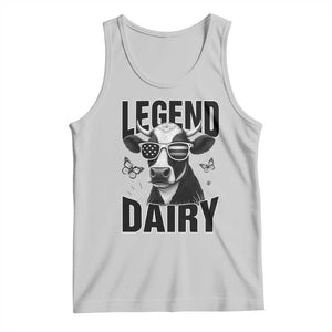 Legend Dairy Tank Top Funny Farmer Milk Joke Cow TS12 Ash Print Your Wear