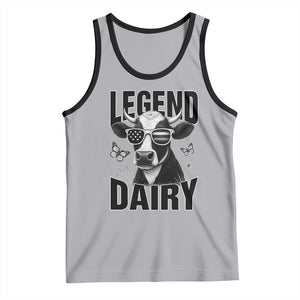 Legend Dairy Tank Top Funny Farmer Milk Joke Cow TS12 Athletic Heather Black Print Your Wear