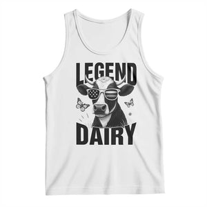 Legend Dairy Tank Top Funny Farmer Milk Joke Cow TS12 White Print Your Wear