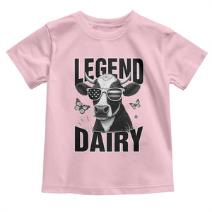 Legend Dairy Toddler T Shirt Funny Farmer Milk Joke Cow TS12 Light Pink Print Your Wear