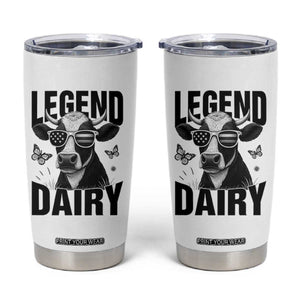 Legend Dairy Tumbler Cup Funny Farmer Milk Joke Cow TS12 White Print Your Wear