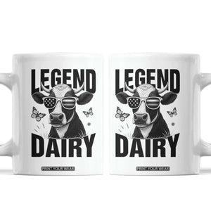 Legend Dairy Coffee Mug Funny Farmer Milk Joke Cow TS12 White Print Your Wear