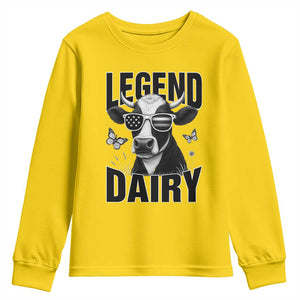 Legend Dairy Youth Sweatshirt Funny Farmer Milk Joke Cow TS12 Daisy Print Your Wear