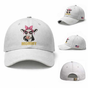 Legend Dairy Mommy Baseball Cap Funny Farmer Milk Joke Cow Mothers Day TS12 Baseball Cap Universal Fit White Print Your Wear