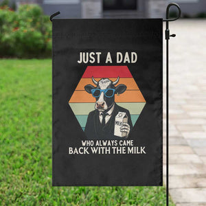 Just A Dad Who Always Came Back With The Milk Garden Flag Funny Cow Father's Day TS12 Print Your Wear