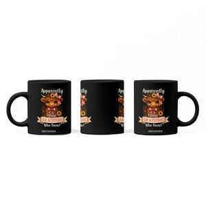 Apparently I Have An Attitude Who Knew Coffee Mug Funny Sarcasm Highland Cow TS12 Print Your Wear