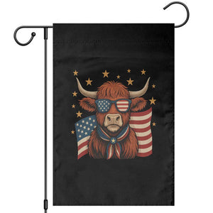 Funny Highland Cow Garden Flag USA Flag Patriotic Cow Farmer TS12 Black Print Your Wear