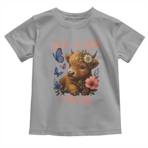 Just A Little Moody Toddler T Shirt Funny Sarcasm Highland Cow TS12 Sport Gray Print Your Wear