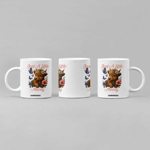 Just A Little Moody Coffee Mug Funny Sarcasm Highland Cow TS12 Print Your Wear