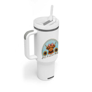 Just A Little Moody Tumbler With Handle Funny Sarcasm Highland Cattle TS12 Print Your Wear