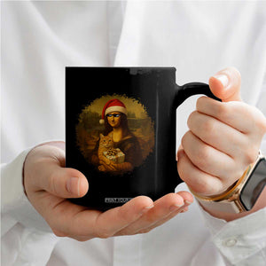 Chritsmas Mona Lisa Coffee Mug Funny Holiday Kitty Lover TS12 Print Your Wear