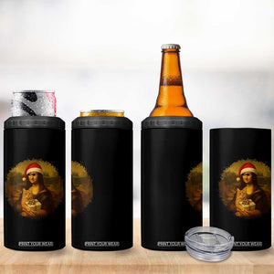 Chritsmas Mona Lisa 4 in 1 Can Cooler Tumbler Funny Holiday Kitty Lover TS12 Print Your Wear