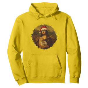 Chritsmas Mona Lisa Hoodie Funny Holiday Kitty Lover TS12 Daisy Print Your Wear