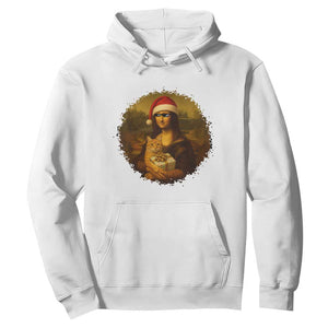 Chritsmas Mona Lisa Hoodie Funny Holiday Kitty Lover TS12 White Print Your Wear