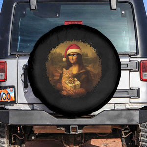 Chritsmas Mona Lisa Spare Tire Cover Funny Holiday Kitty Lover TS12 No hole Black Print Your Wear