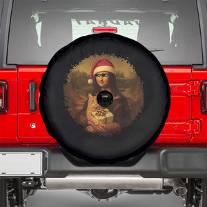 Chritsmas Mona Lisa Spare Tire Cover Funny Holiday Kitty Lover TS12 Black Print Your Wear