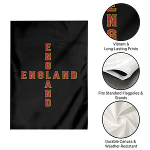 England Pride Cross Shape Typography Graphic Garden Flag TS12 Print Your Wear