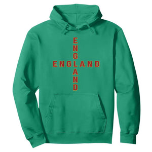 England Pride Cross Shape Typography Graphic Hoodie TS12 Irish Green Print Your Wear