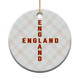 England Pride Cross Shape Typography Graphic Ceramic Ornament TS12 1pc Christmas Plaid Print Your Wear