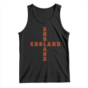 England Pride Cross Shape Typography Graphic Tank Top TS12 Black Print Your Wear