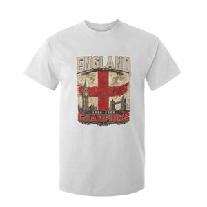 Vintage England Champions T Shirt For Kid Proud Football Fan Heritage TS12 White Print Your Wear