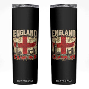 Vintage England Champions Skinny Tumbler Proud Football Fan Heritage TS12 Black Print Your Wear