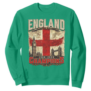 Vintage England Champions Sweatshirt Proud Football Fan Heritage TS12 Irish Green Print Your Wear