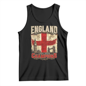 Vintage England Champions Tank Top Proud Football Fan Heritage TS12 Black Print Your Wear