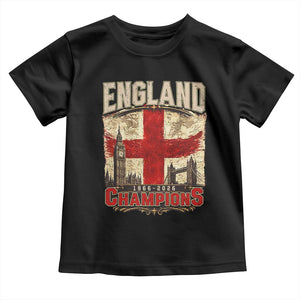 Vintage England Champions Toddler T Shirt Proud Football Fan Heritage TS12 Black Print Your Wear
