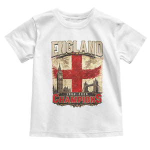 Vintage England Champions Toddler T Shirt Proud Football Fan Heritage TS12 White Print Your Wear