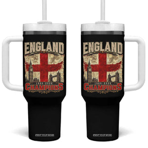 Vintage England Champions Tumbler With Handle Proud Football Fan Heritage TS12 One Size: 40 oz Black Print Your Wear