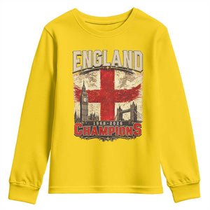 Vintage England Champions Youth Sweatshirt Proud Football Fan Heritage TS12 Daisy Print Your Wear