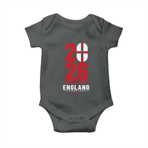 Vintage England Champions Baby Onesie Football Supporter Graphic TS12 Dark Heather Print Your Wear